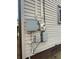 Close up of the side of the home showing the utility box and electrical hookups on the exterior of the home at 2625 W Ellsworth Ave, Denver, CO 80219