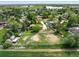 Aerial view of the property with a white fence surrounding horse property in a pastoral setting at 2117 Stonehenge Cir, Lafayette, CO 80026