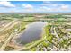 Large lake view near surrounding neighborhood at 2161 Elmwood St, Berthoud, CO 80513