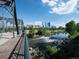 Scenic view of a bridge crossing a river with city buildings in the background on a clear day at 1475 Delgany St # 306, Denver, CO 80202