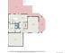 Detailed floor plan highlighting the layout of the kitchen, living room, bedroom, garage, and deck at 6880 Kilimanjaro Dr, Evergreen, CO 80439
