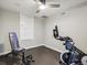 Cozy home exercise room with weights and NordicTrack stationary bike at 1333 W Peakview Ave, Littleton, CO 80120