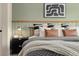 Close up of beautifully decorated bed with stylish cushions and a cozy blanket at 9698 Queenscliffe Dr, Highlands Ranch, CO 80130