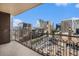 A balcony with a view of the city skyline at 1020 15Th St # 18I, Denver, CO 80202