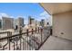 Enjoy city views from this condo balcony with iron railings and downtown views at 1020 15Th St # 18I, Denver, CO 80202