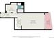 Condo floor plan showcasing the kitchen, living room, balcony, and walk-in closet dimensions at 1020 15Th St # 18I, Denver, CO 80202