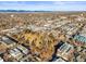 An aerial view shows the layout of the neighborhood at 2801 W 23Rd Ave, Denver, CO 80211