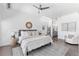 Stylish main bedroom with ensuite bath and large windows at 1449 Wynkoop St # 601, Denver, CO 80202