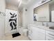 Updated bathroom featuring a bathtub shower combo and a sleek vanity at 1208 Quitman St # 303, Denver, CO 80204