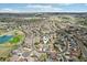 Neighborhood aerial view in residential area near golf course and mountains at 12110 Bay Oaks Ct, Parker, CO 80138