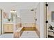 Bright and contemporary bathroom featuring modern fixtures, tiled shower, and stylish decor at 10016 Teton Ct, Lone Tree, CO 80124