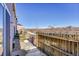 Backyard patio with privacy fence and views of surrounding neighborhood at 17359 Waterhouse Cir # C, Parker, CO 80134