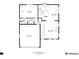 Detailed floor plan showcasing the layout of the second floor, including a garage, bedroom, kitchen and living room at 1834 Hennington Ct, Longmont, CO 80501