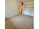 Bedroom with neutral carpet and closet with organizers, offering a clean and adaptable space at 755 S Clinton St # 1B, Denver, CO 80247