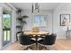Bright dining area features a round table, modern chairs, and large windows at 8333 Depew Way, Arvada, CO 80003