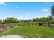Well-maintained backyard featuring a green lawn, mature landscaping, and a classic wood fence at 22935 E River Chase Way, Parker, CO 80138