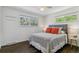 Cozy bedroom with hardwood floors, two windows, and neutral decor at 6488 S Heritage E Pl, Centennial, CO 80111