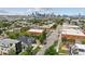 Aerial view showing home's location and city skyline at 3908 Mariposa St, Denver, CO 80211