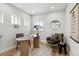 Cozy home office with hardwood floors and built-in desk at 3908 Mariposa St, Denver, CO 80211