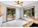 Cozy breakfast nook with a large window and sliding door offering scenic outdoor views and tiled floor at 2615 Oak Dr # 5, Lakewood, CO 80215