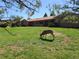 Spacious front yard with green grass and charming single-story home with brick accents at 5521 Colorow Dr, Morrison, CO 80465