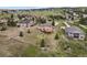 Aerial view of the real estate, showcasing its placement within a residential neighborhood at 937 Caribou Dr, Monument, CO 80132