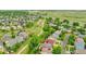 Aerial view of a beautiful neighborhood, highlighting the home's prime location near a greenway and walking trails at 5577 Jasper St, Denver, CO 80239