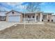 Classic home with gray siding, brick accents, and a welcoming front porch and green space at 3863 S Bahama St, Aurora, CO 80013