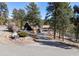 Long driveway leading to a home nestled among mature trees at 4948 Cameyo Rd, Indian Hills, CO 80454