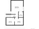 Layout featuring a bedroom, walk-in closet, hall, utility, and pantry with dimensions at 6085 S Parfet St, Littleton, CO 80127