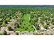 Aerial view showcasing a sprawling green park surrounded by residential homes in a suburban neighborhood at 4856 E Hinsdale Pl, Centennial, CO 80122