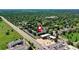 Aerial view showcases property's proximity to a lush, tree-filled community and convenient access to the main road at 4856 E Hinsdale Pl, Centennial, CO 80122