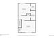 This floor plan displays the second-floor layout, including two bedrooms and one bathroom at 4856 E Hinsdale Pl, Centennial, CO 80122