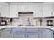 A beautifully designed kitchen with stainless steel appliances and marble backsplash at 4856 E Hinsdale Pl, Centennial, CO 80122