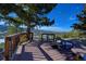 Deck with mountain views and fire pit at 9308 Fallen Rock Rd, Conifer, CO 80433