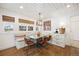 Charming breakfast nook with built-in bench seating and wood table at 7205 S Newport Way, Centennial, CO 80112