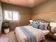 Comfortable bedroom with stylish decor, soft lighting, and a serene view from the window at 28065 Camel Heights Cir, Evergreen, CO 80439