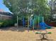 Well-maintained community playground with modern equipment and a safe, wood-chip ground covering at 14878 E Aberdeen Ave, Centennial, CO 80016