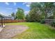 Spacious backyard featuring lush grass and a wood fence at 1420 S Leyden St, Denver, CO 80224