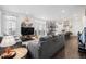 Open-concept living room featuring modern decor and seamless flow to the kitchen at 20000 E 40Th Ave # 4, Denver, CO 80249