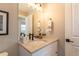 Stylish half-bathroom, featuring a white vanity and modern fixtures at 4341 N Columbine St, Denver, CO 80216