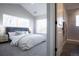 Bright bedroom with a large window, closet and stylish furnishings at 4341 N Columbine St, Denver, CO 80216