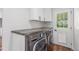 Functional laundry room equipped with modern appliances and natural light at 5890 W Quarles Dr, Littleton, CO 80128