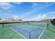 Outdoor pickleball courts with vibrant blue and green surfaces, perfect for recreation at 455 Rogers Way, Castle Rock, CO 80104