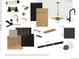 Interior design scheme showcasing industrial premium finishes, fixtures and color palettes at 4201 Wyandot St, Denver, CO 80211