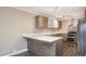 Modern kitchen features stainless steel appliances and stylish cabinets at 7040 E Girard Ave # 104, Denver, CO 80224
