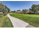 Scenic view of townhomes across the golf course with a pond and lush greenery at 2490 S Worchester Ct # E, Aurora, CO 80014