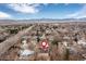 Aerial view of the neighborhood and pinpoint of the home's location at 6426 Zang Ct, Arvada, CO 80004