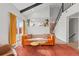 This living area features a large sliding glass door leading to the yard at 6426 Zang Ct, Arvada, CO 80004