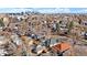 Scenic aerial shot highlighting the neighborhood with a beautiful skyline backdrop at 3233 W 29Th Ave, Denver, CO 80211